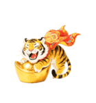 金塊で金運アップ、虎神 - 金運（個別スタンプ：17）