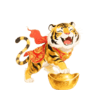 金塊で金運アップ、虎神 - 金運（個別スタンプ：22）