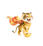 金塊で金運アップ、虎神 - 金運（個別スタンプ：24）