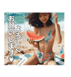 夏すいか♡お姉さん（個別スタンプ：10）