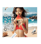 夏すいか♡お姉さん（個別スタンプ：13）