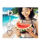 夏すいか♡お姉さん（個別スタンプ：14）