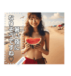 夏すいか♡お姉さん（個別スタンプ：16）