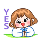 かわいい女の子ミミちゃん（個別スタンプ：4）