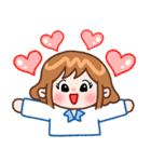 かわいい女の子ミミちゃん（個別スタンプ：21）