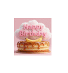 3d 高クオリティー 誕生日ケーキ 2（個別スタンプ：1）