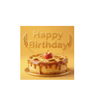3d 高クオリティー 誕生日ケーキ 2（個別スタンプ：3）