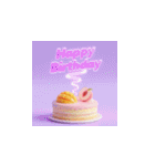 3d 高クオリティー 誕生日ケーキ 2（個別スタンプ：7）