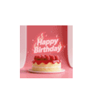 3d 高クオリティー 誕生日ケーキ 2（個別スタンプ：14）
