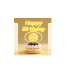 3d 高クオリティー 誕生日ケーキ 2（個別スタンプ：21）