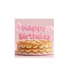 3d 高クオリティー 誕生日ケーキ 2（個別スタンプ：27）