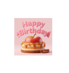 3d 高クオリティー 誕生日ケーキ 2（個別スタンプ：28）
