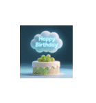 3D高品質バースデーケーキ 5（個別スタンプ：25）