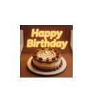 3d 高クオリティー 誕生日ケーキ（個別スタンプ：9）