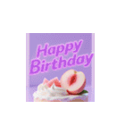 3d 高クオリティー 誕生日ケーキ（個別スタンプ：19）