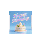 3d 高クオリティー 誕生日ケーキ（個別スタンプ：23）