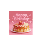 3d 高クオリティー 誕生日ケーキ（個別スタンプ：30）