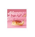 3d 高クオリティー 誕生日ケーキ（個別スタンプ：34）
