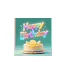 3d 高クオリティー 誕生日ケーキ（個別スタンプ：39）