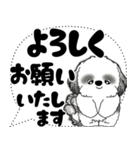 B＆W シーズー犬「大き目文字・吹き出し」（個別スタンプ：11）