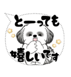 B＆W シーズー犬「大き目文字・吹き出し」（個別スタンプ：12）