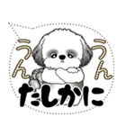 B＆W シーズー犬「大き目文字・吹き出し」（個別スタンプ：28）