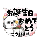 B＆W シーズー犬「大き目文字・吹き出し」（個別スタンプ：38）