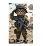 進撃の猫軍団 感情を伝えるスタンプ（個別スタンプ：4）