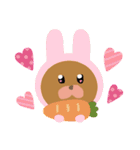 くまのリアクション（個別スタンプ：4）