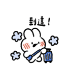 社畜うさぎ、ついに推しとご対面！(青い)（個別スタンプ：25）