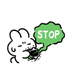 社畜うさぎ、ついに推しとご対面！(緑)（個別スタンプ：12）