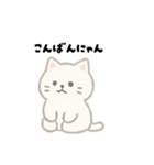 【毎日使える】しろまるにゃんのいちにち（個別スタンプ：10）