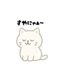 【毎日使える】しろまるにゃんのいちにち（個別スタンプ：11）