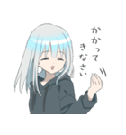 パーカーの女の子(銀髪)16（個別スタンプ：2）