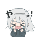 パーカーの女の子(銀髪)16（個別スタンプ：4）