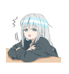 パーカーの女の子(銀髪)16（個別スタンプ：5）