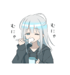 パーカーの女の子(銀髪)16（個別スタンプ：6）