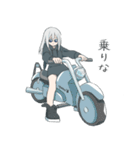 パーカーの女の子(銀髪)16（個別スタンプ：17）