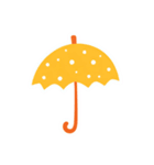 雨の日のかわいい傘スタンプ（個別スタンプ：1）