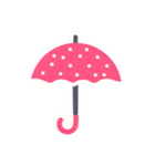 雨の日のかわいい傘スタンプ（個別スタンプ：4）