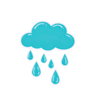 雨の日のかわいい傘スタンプ（個別スタンプ：5）