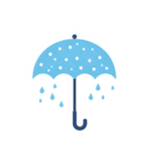 雨の日のかわいい傘スタンプ（個別スタンプ：8）