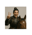 [アレンジ用]馬に乗った武士（個別スタンプ：2）