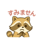 あいさつするアライグマ（個別スタンプ：6）