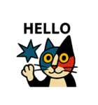 「アート風ねこちゃんの気まぐれトーク」（個別スタンプ：1）