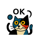 「アート風ねこちゃんの気まぐれトーク」（個別スタンプ：5）