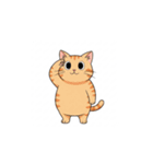 【敬礼猫⑧】（個別スタンプ：1）