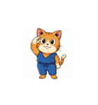 【敬礼猫⑧】（個別スタンプ：2）
