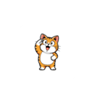 【敬礼猫⑧】（個別スタンプ：3）