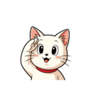 【敬礼猫⑧】（個別スタンプ：8）